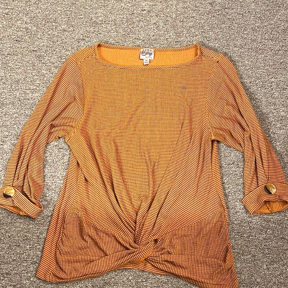 Como Vintage Striped Orange and Black